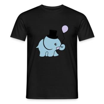 elefant_artist_002 - Männer T-Shirt - Schwarz - Vorne - AI Model Male 178 light (178cm)