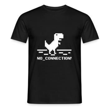 No Connection Computer Error Nerd Dinosaurier Trex - Männer T-Shirt - Schwarz - Vorne - AI Model Male 178 light (178cm)