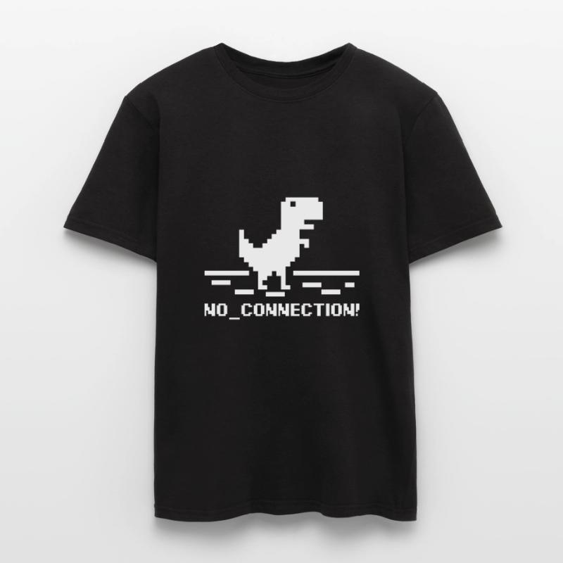 No Connection Computer Error Nerd Dinosaur Trex Men's T-Shirt