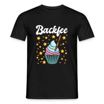 Backfee Hobbybäcker Bäckerin Backen Cupcake Muffin - Männer T-Shirt - Schwarz - Vorne - AI Model Male 178 light (178cm)