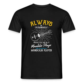 joueur mandoline - T-shirt homme - noir - Devant - AI Model Male 178 light (178cm)