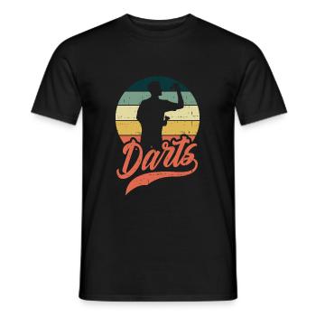 Fléchettes vintage - T-shirt homme - noir - Devant - AI Model Male 178 light (178cm)