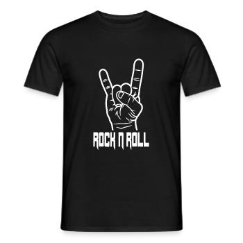 Rock N Roll Shirt cadeau Rock Band à la main - T-shirt homme - noir - Devant - AI Model Male 178 light (178cm)