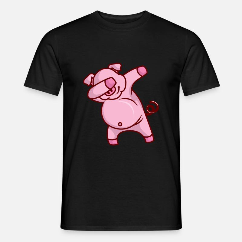 Dabbing Schwein Dab Sau Kinder Geschenk Idee - Männer T-Shirt - Schwarz