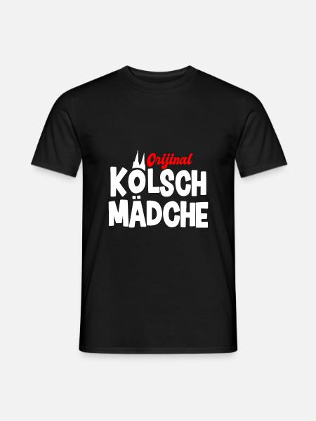 Orijinal Kölsch Mädche Köln Kölner Dom - Männer T-Shirt - Schwarz