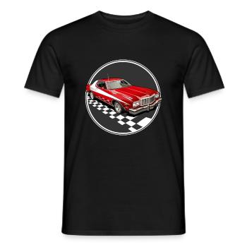 Red car - Men's T-Shirt - black - Front - AI Model Male 178 light (178cm)