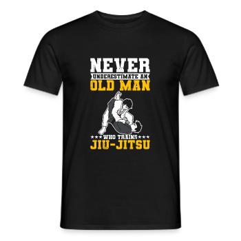 Jiu Jitsu Kämpfer Geschenk - Männer T-Shirt - Schwarz - Vorne - AI Model Male 178 light (178cm)