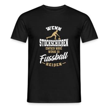 Lustiges Stockschießen Stocksport Eisstockschießen - Männer T-Shirt - Schwarz - Vorne - AI Model Male 178 light (178cm)