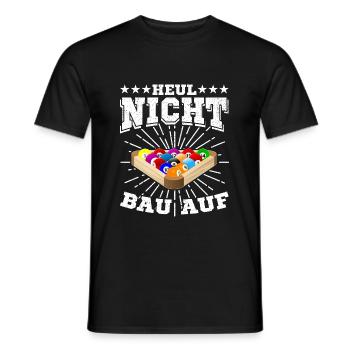 Lustiger Pool Billard Spruch für Snooker Billardsp - Männer T-Shirt - Schwarz - Vorne - AI Model Male 178 light (178cm)