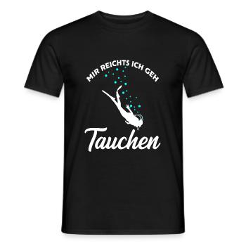 Mir reichts ich gehe Tauchen Taucher Spruch - Männer T-Shirt - Schwarz - Vorne - AI Model Male 178 light (178cm)