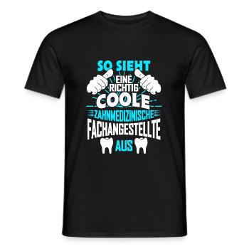 Zahnmedizinische Fachangestellte Zahnarzthelferin - Männer T-Shirt - Schwarz - Vorne - AI Model Male 178 light (178cm)