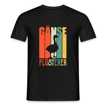 Gänse Flüsterer Landwirt Bauer Bauernhof - Männer T-Shirt - Schwarz - Vorne - AI Model Male 178 light (178cm)