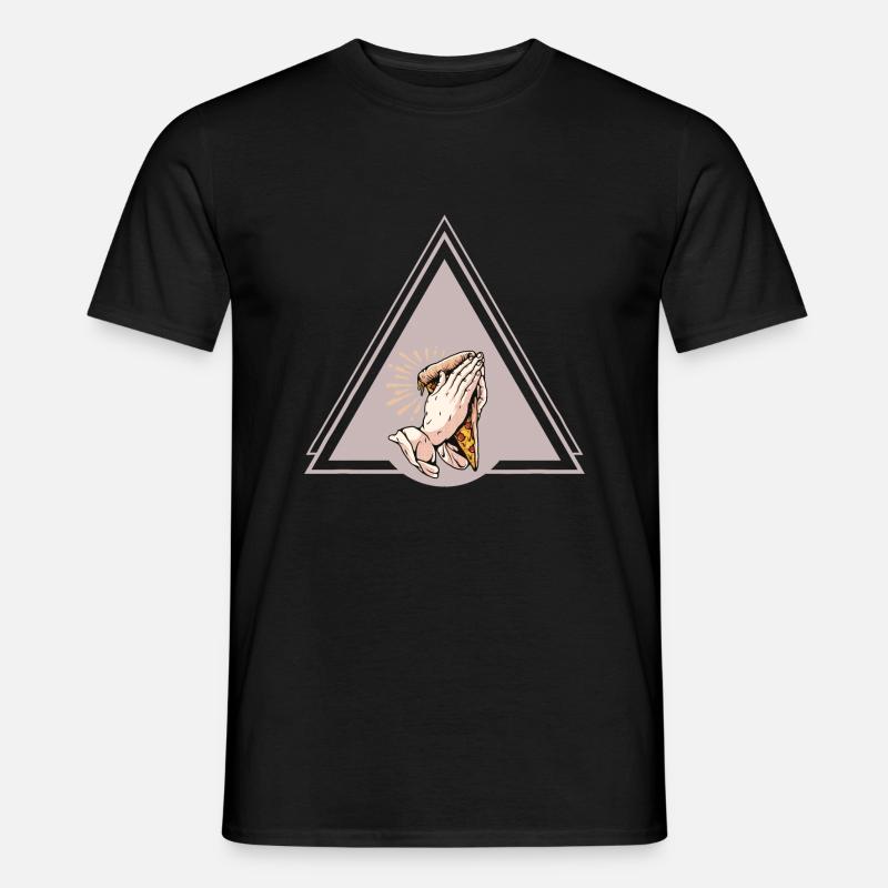 Pray for Pizza - Männer T-Shirt - Schwarz