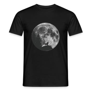 Dachshund Teckel Dachshund moon dog badger gift - Men's T-Shirt - black - Front - AI Model Male 178 light (178cm)