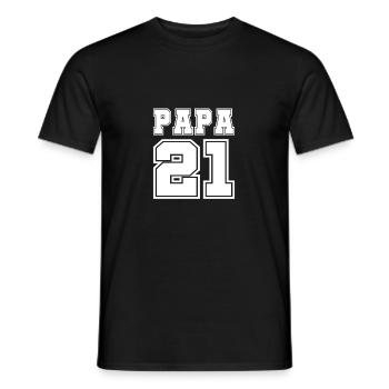 Papa 2021 idée de cadeau de père enceinte - T-shirt homme - noir - Devant - AI Model Male 178 light (178cm)
