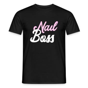 Nail Boss - Nail Design - Men's T-Shirt - black - Front - AI Model Male 178 light (178cm)