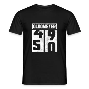 50e anniversaire 50 50e cadeau oldometer - T-shirt homme - noir - Devant - AI Model Male 178 light (178cm)
