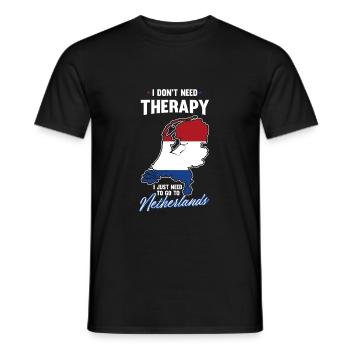 Netherlands Therapy Holland Holiday Love Gift - Men's T-Shirt - black - Front - AI Model Male 178 light (178cm)