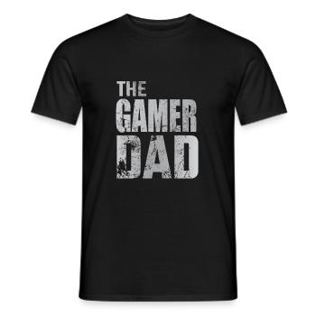 Gamer Dad Gaming Walking Console de jeu cadeau - T-shirt homme - noir - Devant - AI Model Male 178 light (178cm)