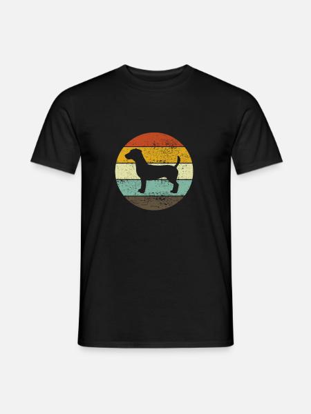 Jack Russel Terrier Dog Pet Retro Gift - Men's T-Shirt - black