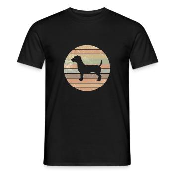 Jack Russel Terrier chien rétro cadeau - T-shirt homme - noir - Devant - AI Model Male 178 light (178cm)