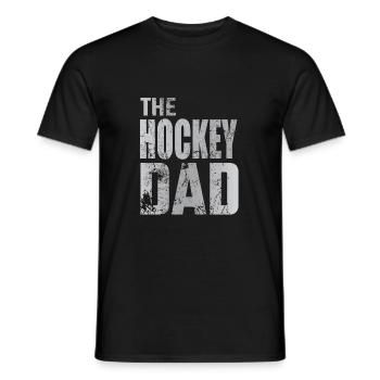 Cadeau de rondelle de gardien de but de papa de hockey sur gazon de papa de hockey - T-shirt homme - noir - Devant - AI Model Male 178 light (178cm)
