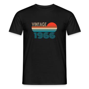 Vintage 1966 Geburtstag Retro Jahrgang Geschenk - Männer T-Shirt - Schwarz - Vorne - AI Model Male 178 light (178cm)