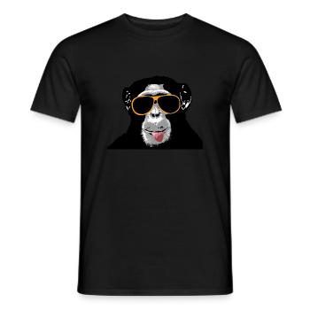 Schimpanse - Affe - Männer T-Shirt - Schwarz - Vorne - AI Model Male 178 light (178cm)