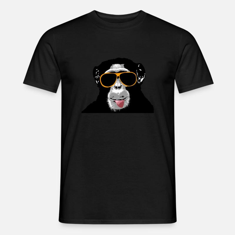 Schimpanse - Affe - Männer T-Shirt - Schwarz