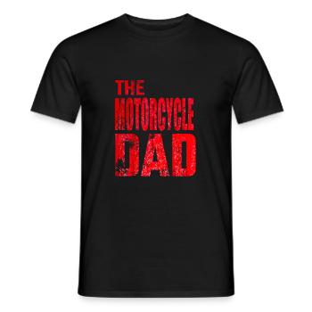 Motorrad Papa Biker Bike Spruch Walking Geschenk - Männer T-Shirt - Schwarz - Vorne - AI Model Male 178 light (178cm)