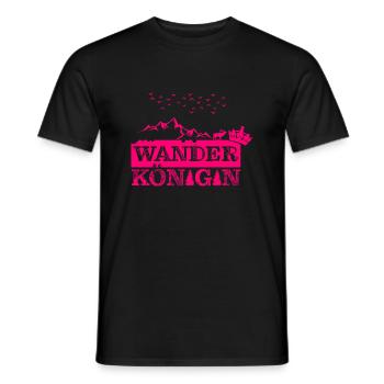 Wanderkönigin Pink - Männer T-Shirt - Schwarz - Vorne - AI Model Male 178 light (178cm)