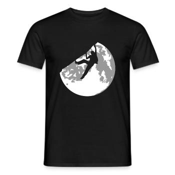pleine lune et escalade - T-shirt homme - noir - Devant - AI Model Male 178 light (178cm)