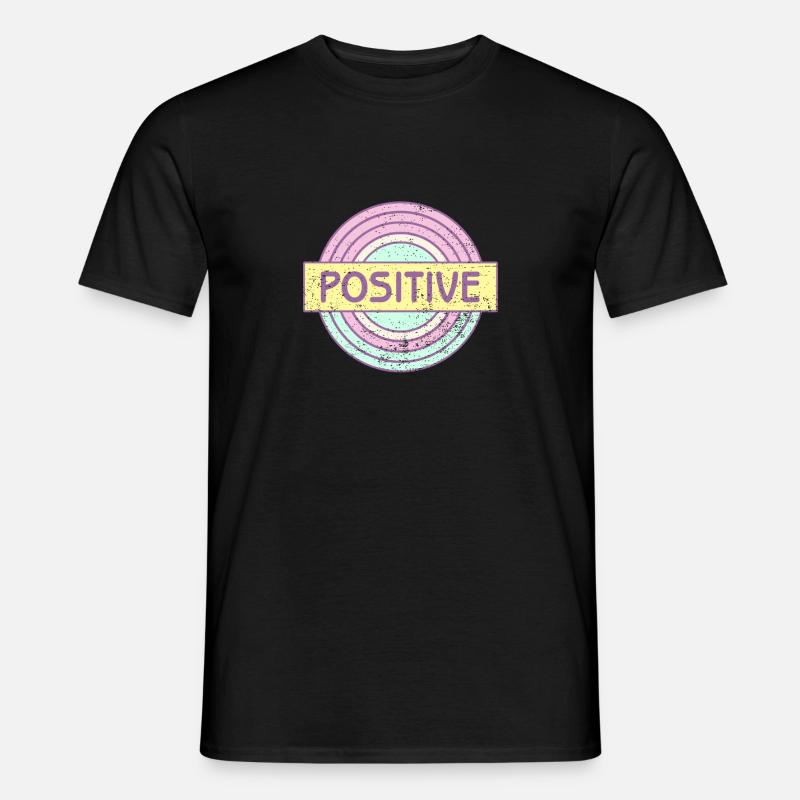 Positiv - Männer T-Shirt - Schwarz