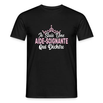 Je Suis Une Aide Soignante Qui Déchire Cadeau - T-shirt homme - noir - Devant - AI Model Male 178 light (178cm)
