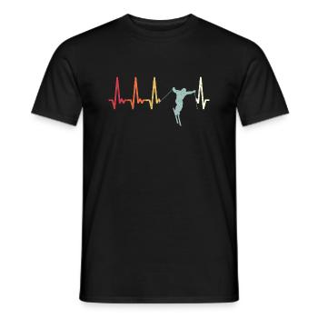 Skieur rétro rythme de ski ski - T-shirt homme - noir - Devant - AI Model Male 178 light (178cm)