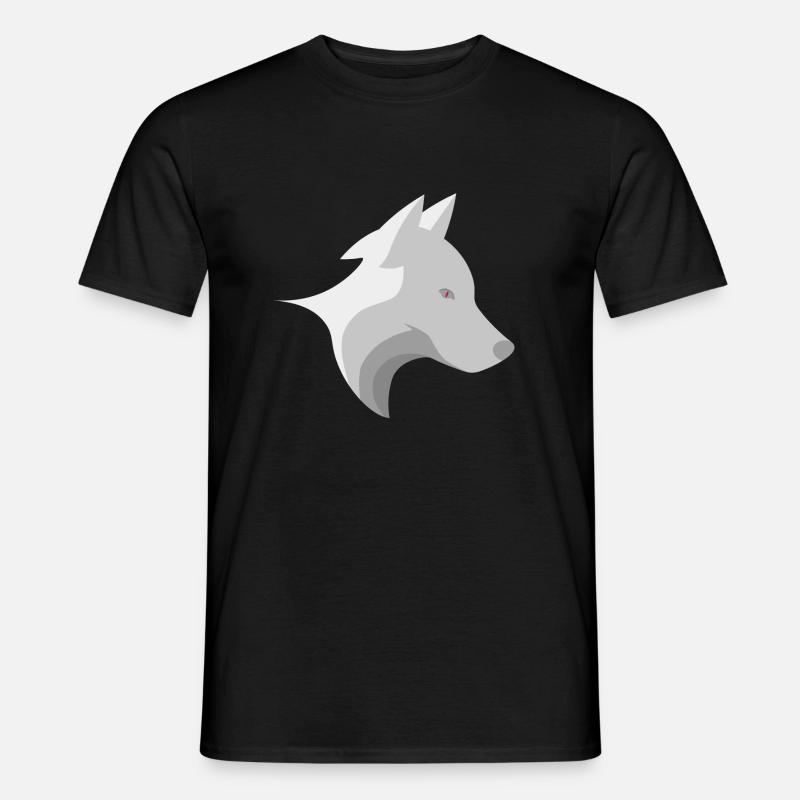 Wolfskopf - Männer T-Shirt - Schwarz