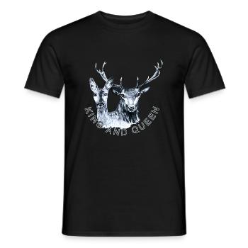 Rehe und Rehe - Männer T-Shirt - Schwarz - Vorne - AI Model Male 178 light (178cm)