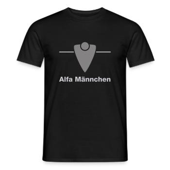 Alfa Männchen - Männer T-Shirt - Schwarz - Vorne - AI Model Male 178 light (178cm)