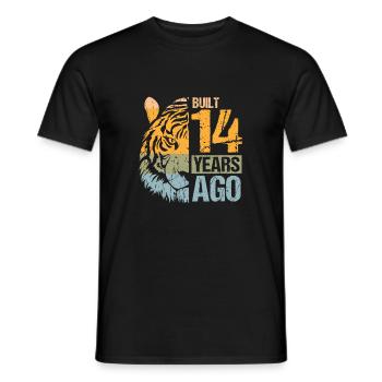 14. Geburtstag Tiger Katze Tiere Löwe Geschenk - Männer T-Shirt - Schwarz - Vorne - AI Model Male 178 light (178cm)