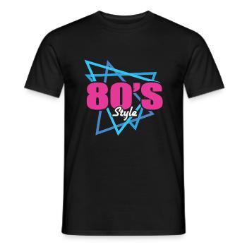 80's style shirts and 80s gifts 1980 - Men's T-Shirt - black - Front - AI Model Male 178 light (178cm)