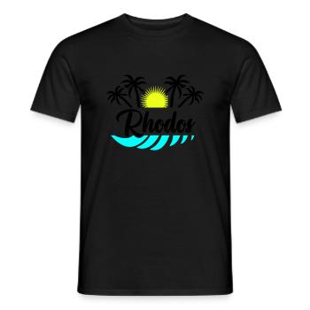 Rhodes - Men's T-Shirt - black - Front - AI Model Male 178 light (178cm)