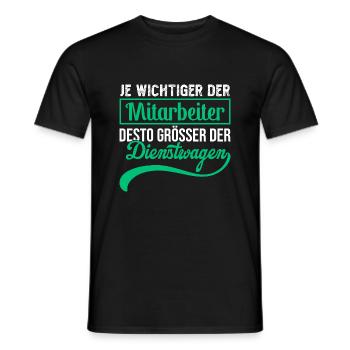 Je wichtiger der Mitarbeiter desto größer der ... - Männer T-Shirt - Schwarz - Vorne - AI Model Male 178 light (178cm)
