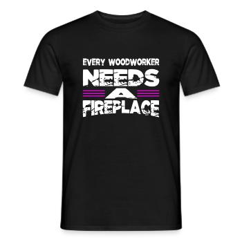 felling funny quote tools woodworking funny gift - Männer T-Shirt - Schwarz - Vorne - AI Model Male 178 light (178cm)