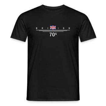 british70s - Men's T-Shirt - black - Front - AI Model Male 178 light (178cm)