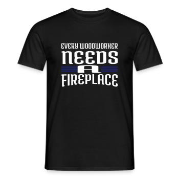 cool lumberjack woodcutter - Men's T-Shirt - black - Front - AI Model Male 178 light (178cm)