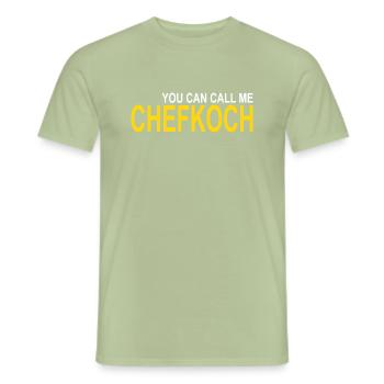Chef - T-shirt homme - vert sauge - Devant - AI Model Male 178 light (178cm)