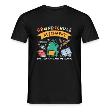 Grundschule Gaming Grundschule Abschluss Geschenk - Männer T-Shirt - Schwarz - Vorne - AI Model Male 178 light (178cm)
