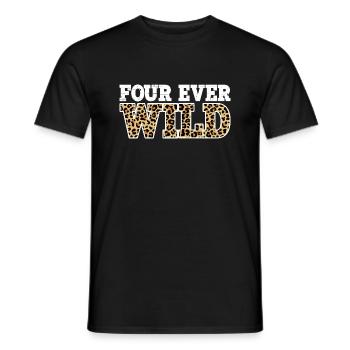 Four Ever Wild 28 - Männer T-Shirt - Schwarz - Vorne - AI Model Male 178 light (178cm)