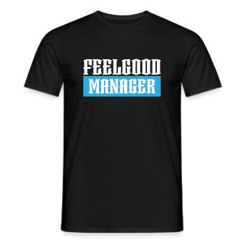 Feelgood manager tshirt black - Men's T-Shirt - black - Front - AI Model Male 178 light (178cm)