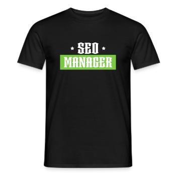 SEO Manager green tshirt schwarz - Männer T-Shirt - Schwarz - Vorne - AI Model Male 178 light (178cm)